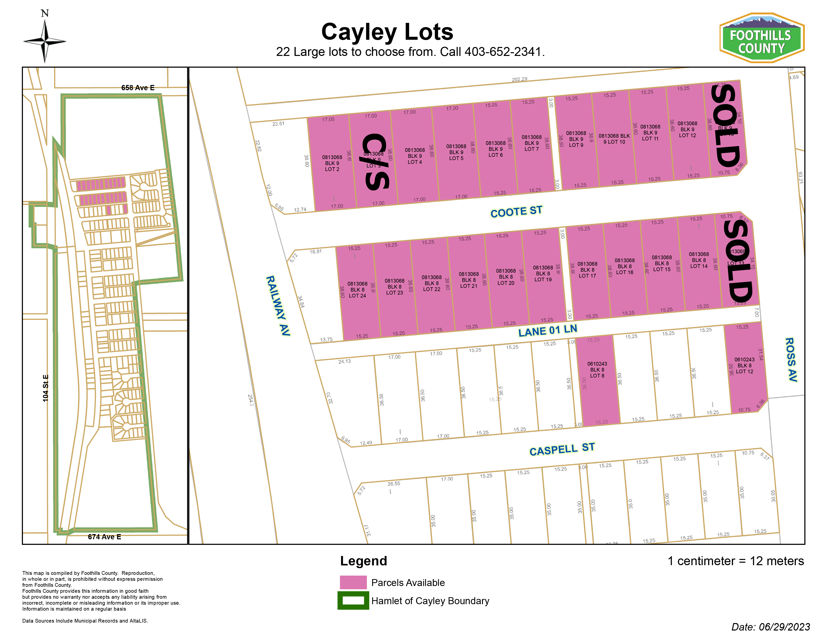 Cayley Lot Sales Foothills County